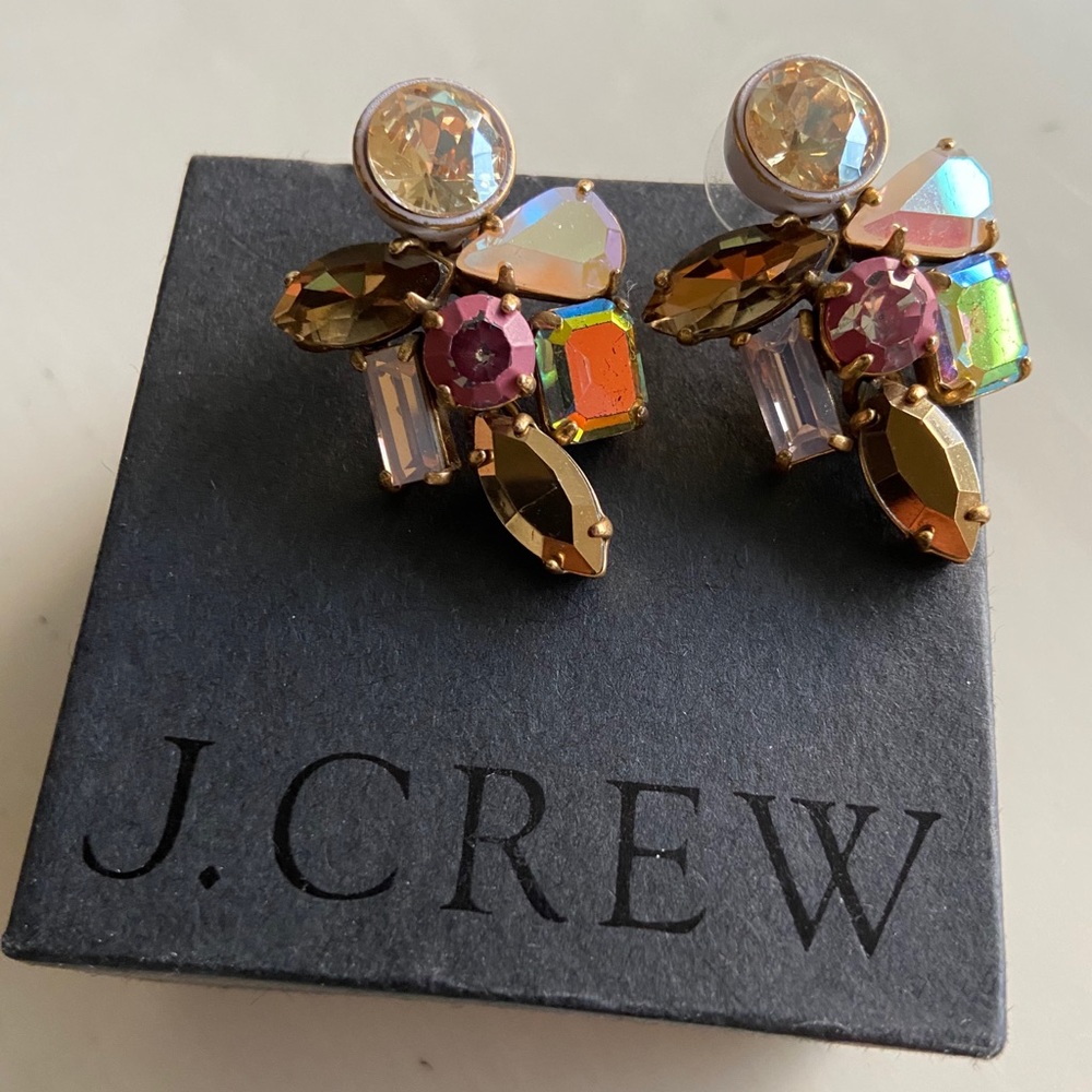 🔥HTF RARE | JCrew | Brûlée Wild MixedCrystal Earrings
